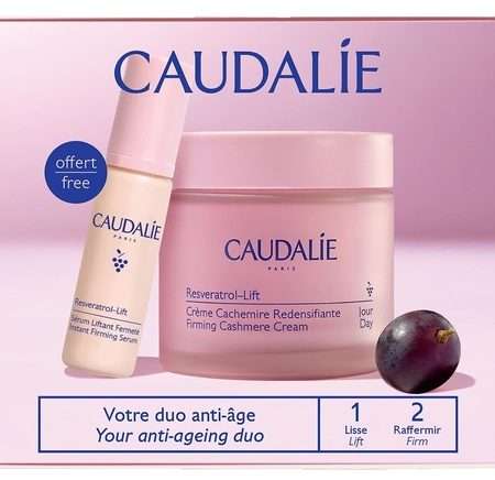 Caudalie Pack Resveratrol Crema Cachemir 50ml Serum 10 Ml Gratis Pack | Farmaes