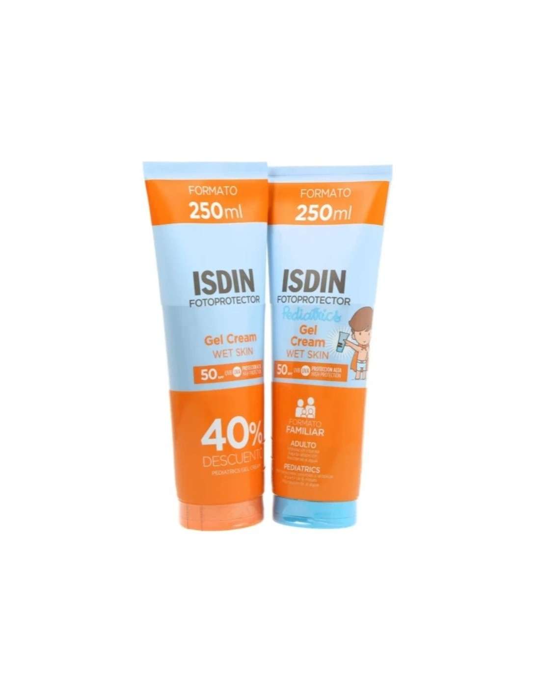 Isdin Fotoprotector Gel Crema 250 ml + 250 ml 1 Isdin Fotoprotector Gel Crema 250 Ml 250 Ml | Farmaes